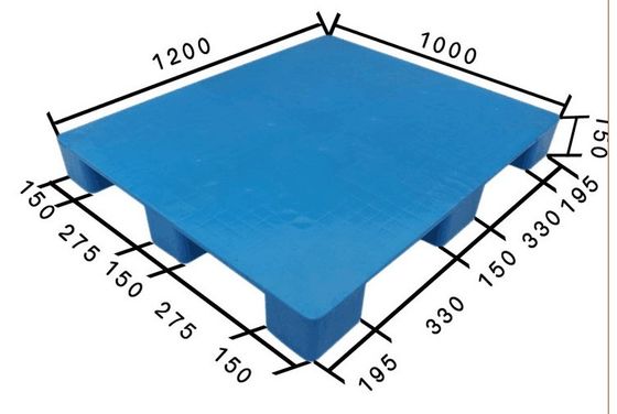 9 Feet 1200*1000 Plastic Pallet with Entry 4 Ways and 4Ton Static Load