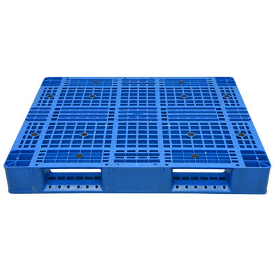 HUADING Heavy Duty Single Face Blue HDPE Euro Plastic Pallet with Steel Reinforcement